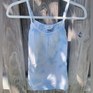 Blue tie dye cami top. Great for summer!